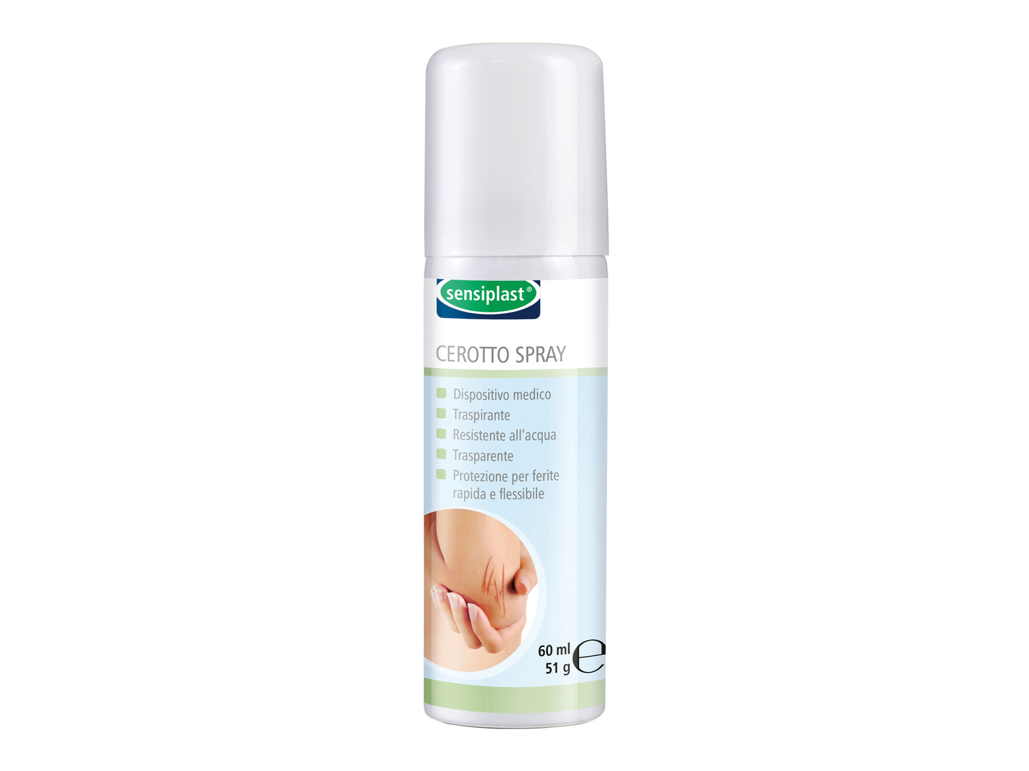 Pomata per ferite e scottature, cerotto spray o spray emostatico per ferite Sensiplast, ...