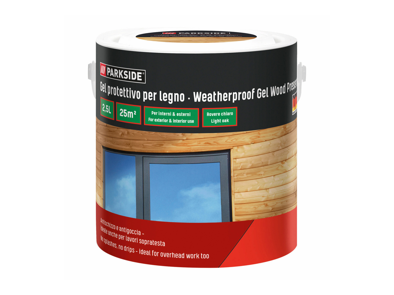 Gel protettivo per legno, 2,5 L Parkside, prezzo 9.99 €
Tonalità: rovere chiaro, ...
