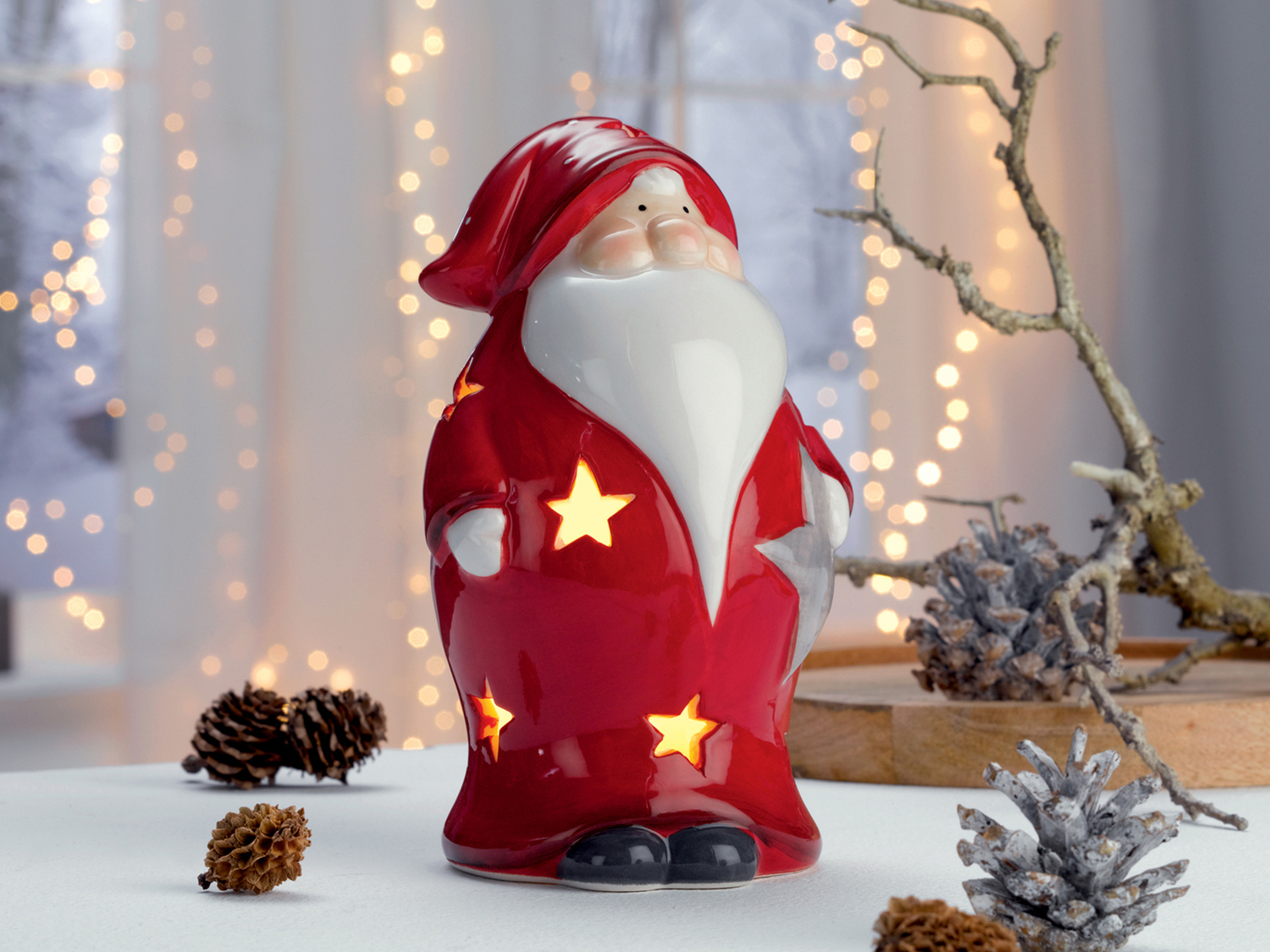 Figura natalizia a LED Melinera, prezzo 4.99 €
- In ceramica
- Luce bianca ...