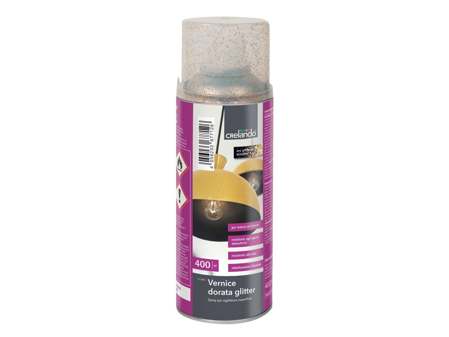 Vernice spray per decorazioni Crelando, prezzo 3.99 €
400 ml
Caratteristiche