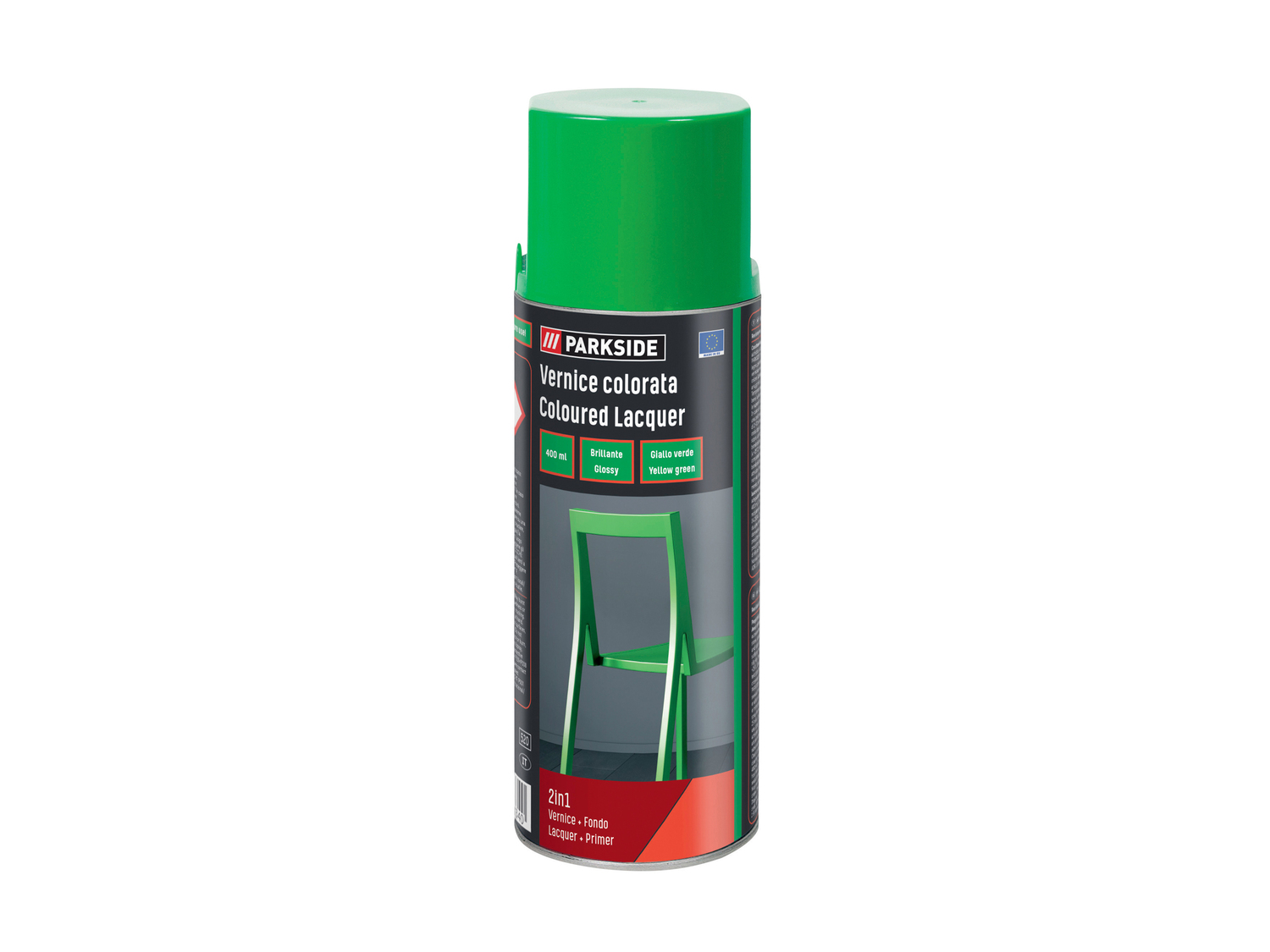 Vernice colorata spray Parkside, prezzo 3.99 €
400 ml
Caratteristiche