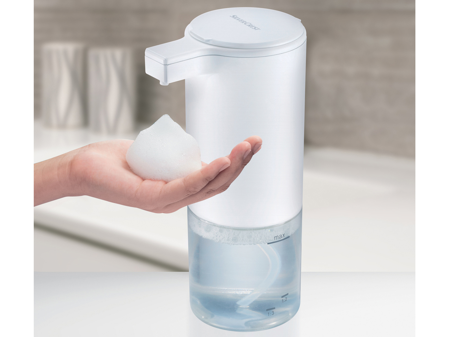 Dispenser di sapone in schiuma con sensore Silvercrest, prezzo 12.99 &#8364; ...