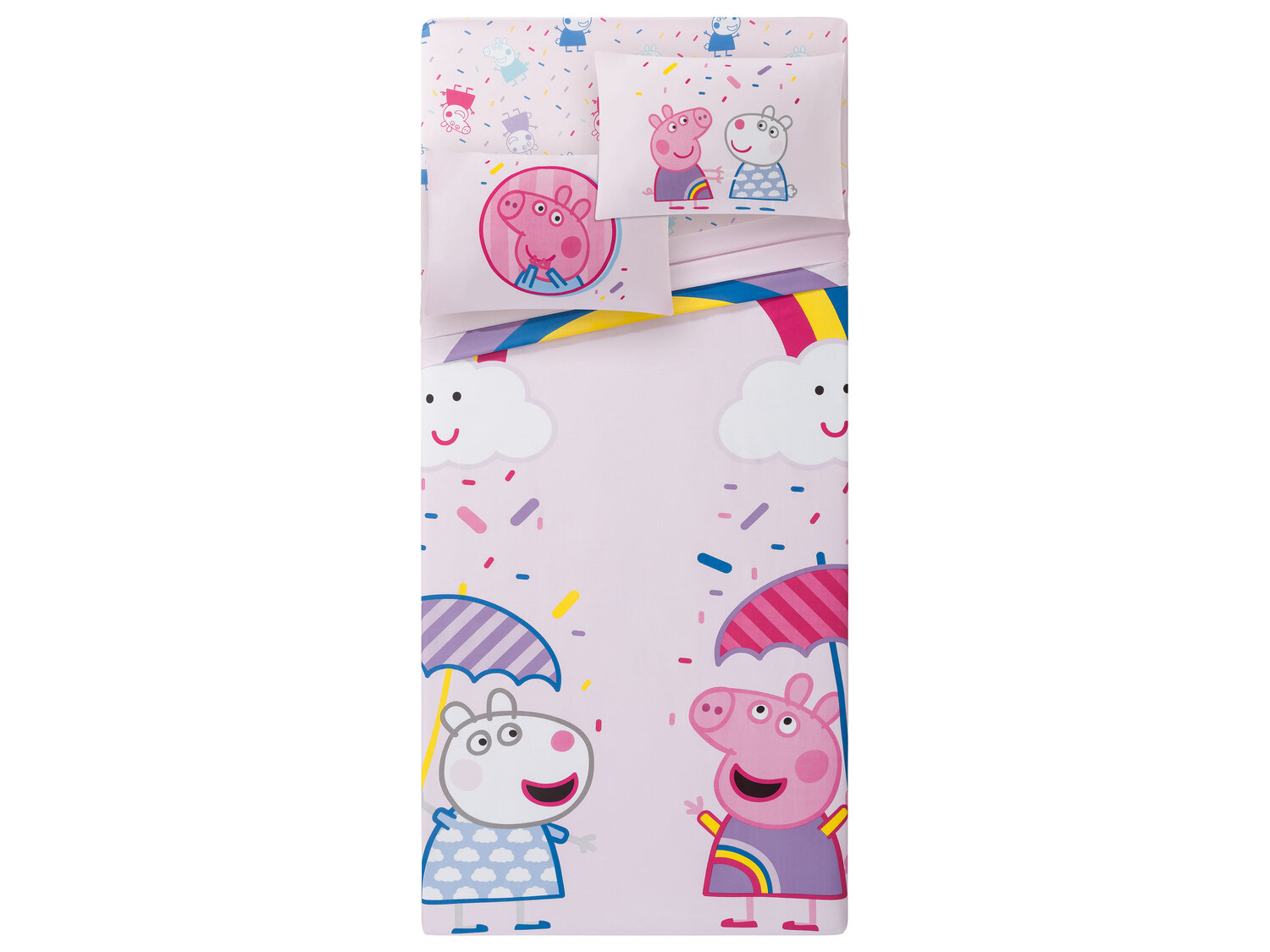 Completo lenzuola singole Peppa Pig, Jurassic Park, Batman, Paw Patrol, Spirit, ...
