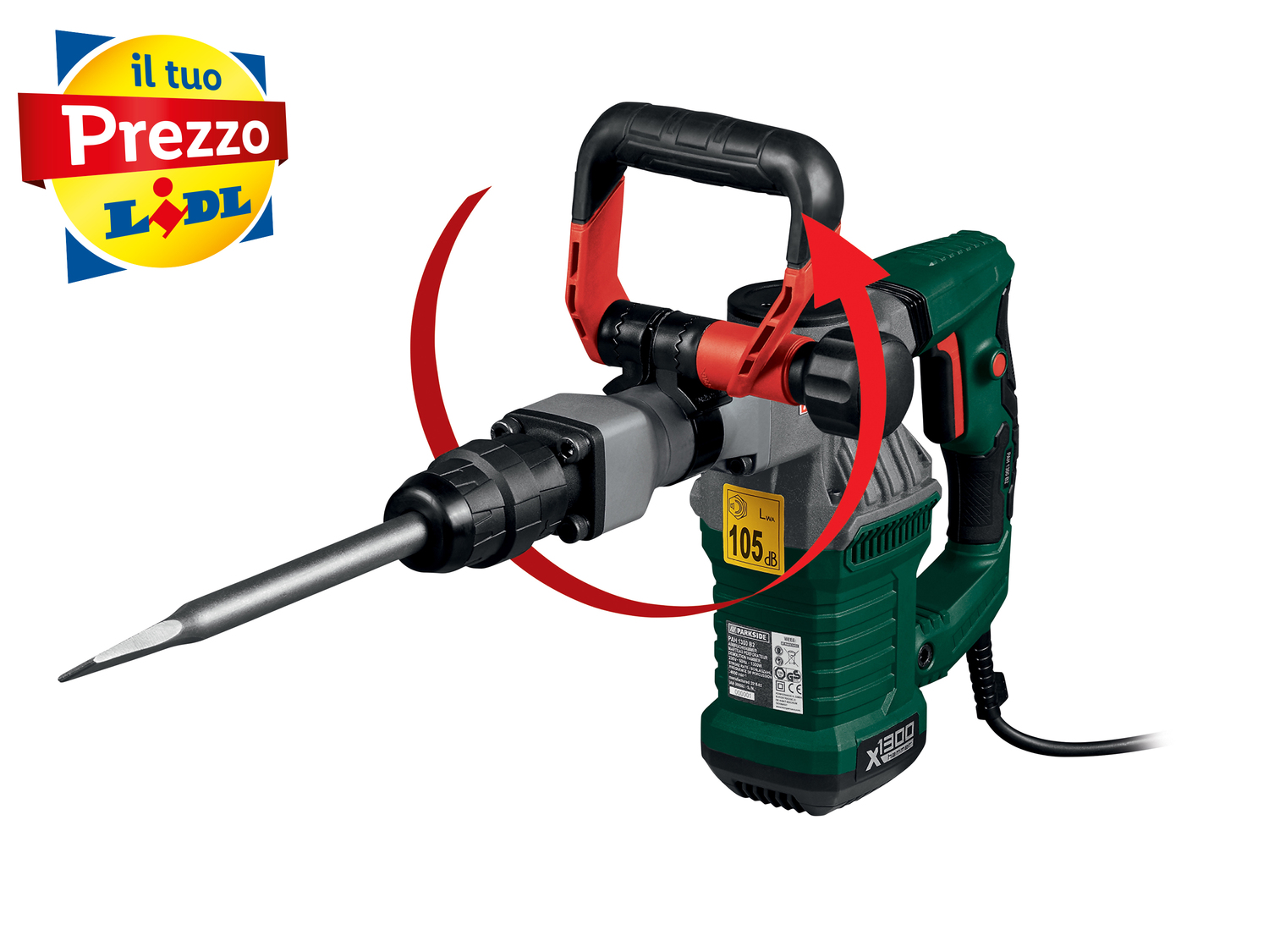 Martello demolitore Parkside, prezzo 69.00 €
- Inserimento degli utensili ...