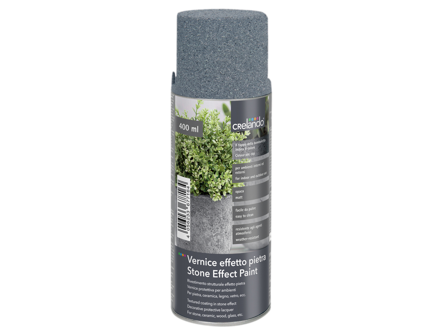 Vernice spray effetto pietra, metallica o argento Crelando, prezzo 3.99 € ...