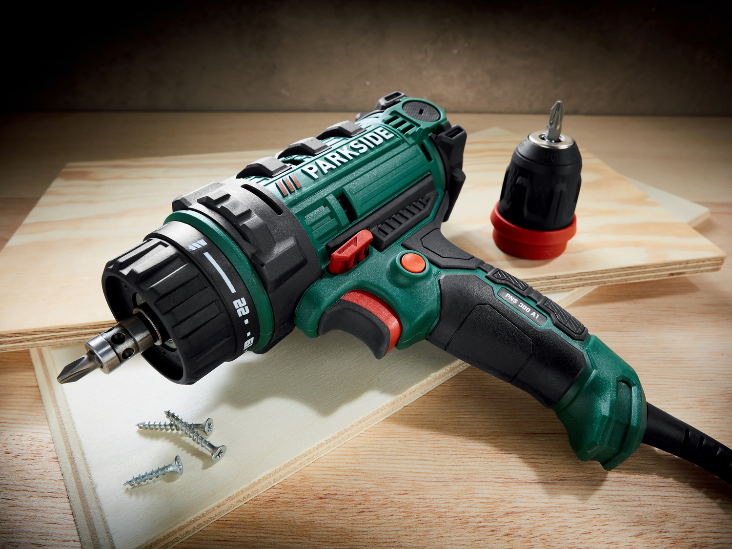 Trapano avvitatore Parkside, prezzo 24.99 €
Con Spindle Lock
- Trasmissione ...