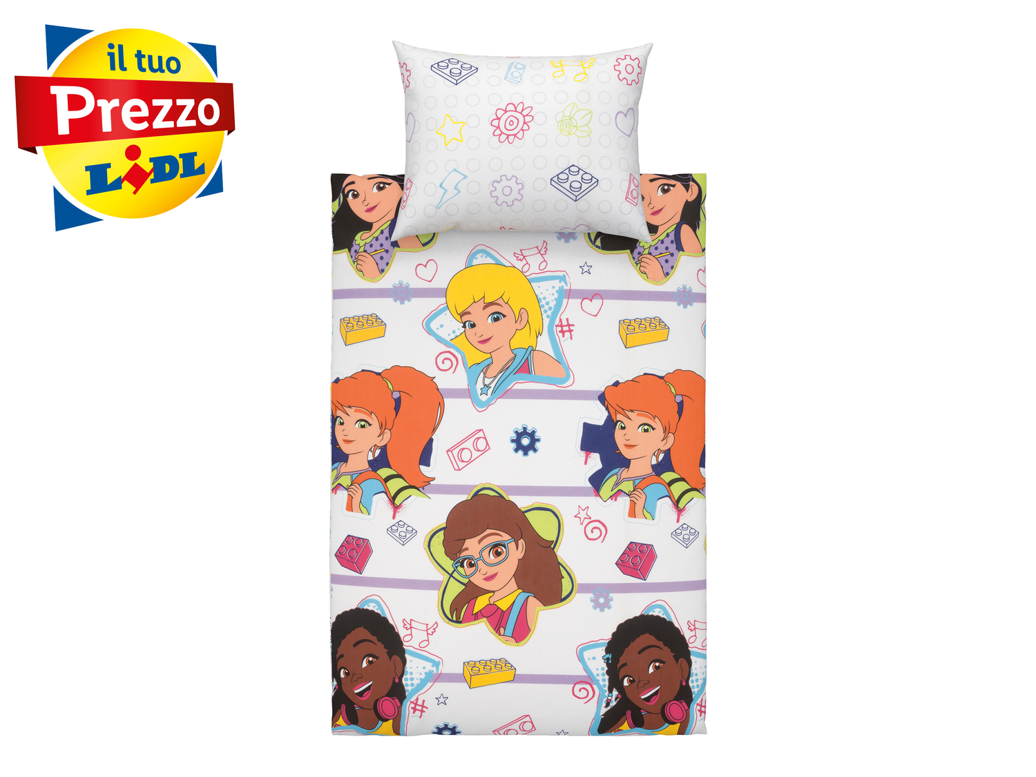 Parure copripiumino Lego, prezzo 19.99 €
Double-face
- Puro cotone
- Federa: ...