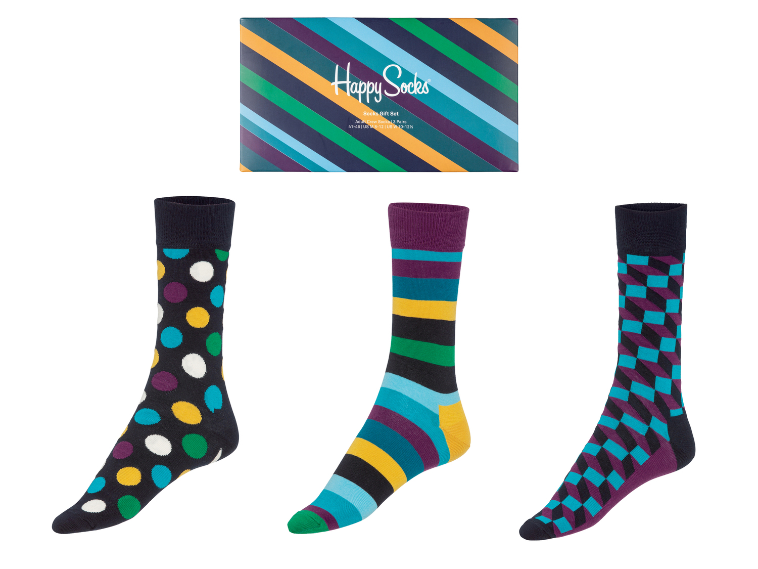Calze Happy Socks Happy-socks, prezzo 12.99 €
3 paia - Misure: 36-46 ...