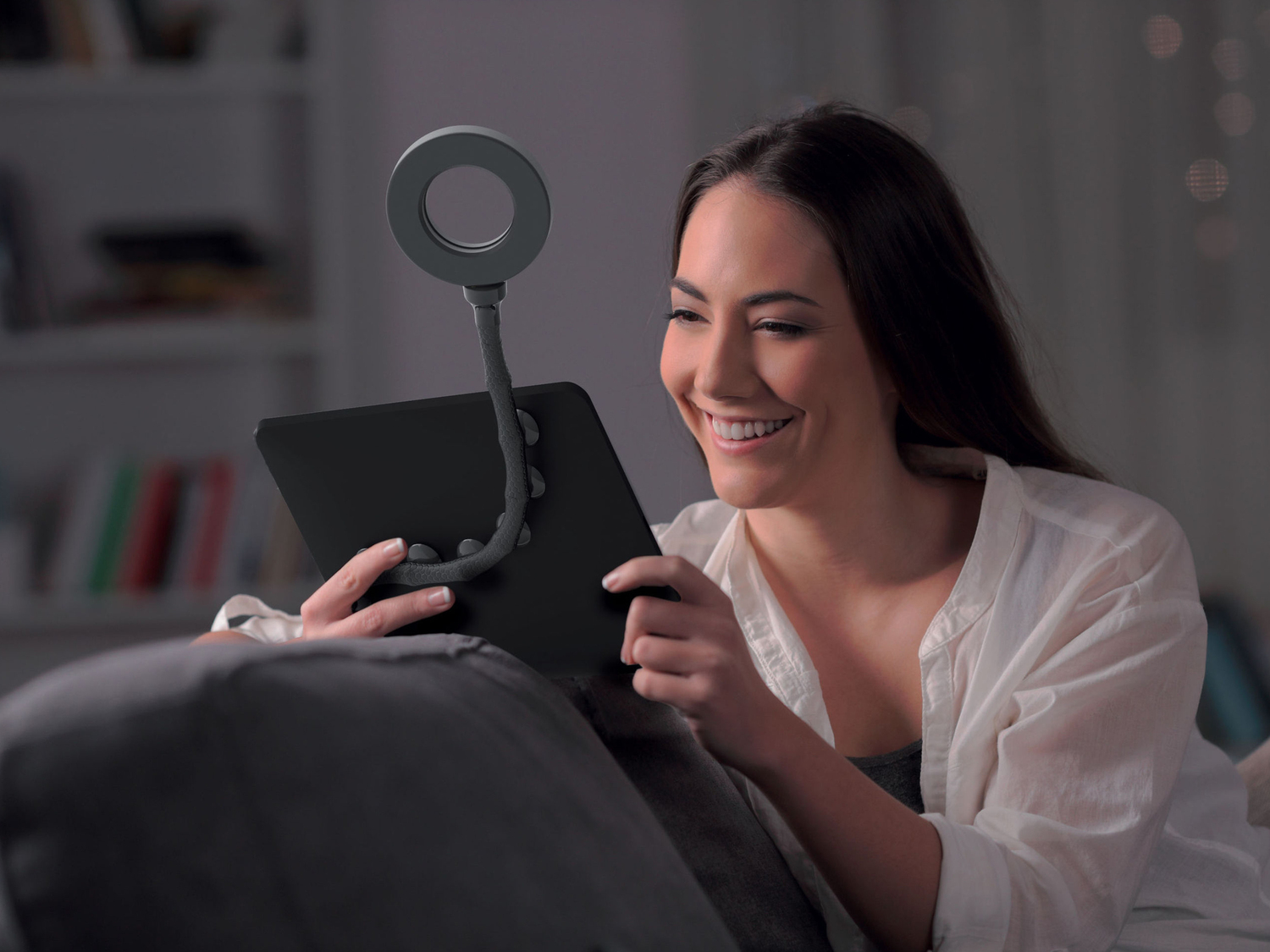 Luce LED con caricatore wireless o luce per videochiamata flessibile Digipower, ...