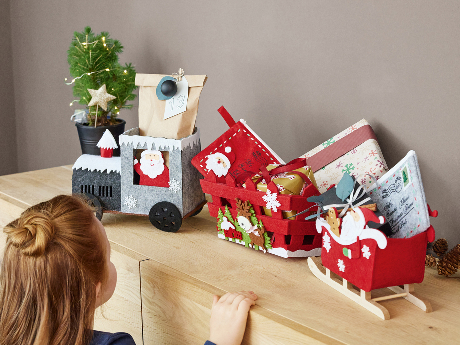 Cestino decorativo o sacchetti regalo in feltro Livarno, prezzo 3.49 € ...