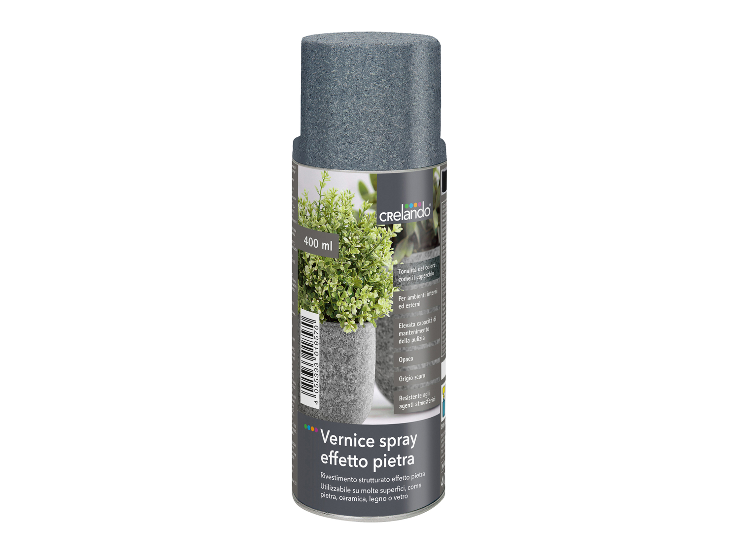 Vernice spray effetto pietra, metallica o argento Crelando, prezzo 3.99 &#8364; ...