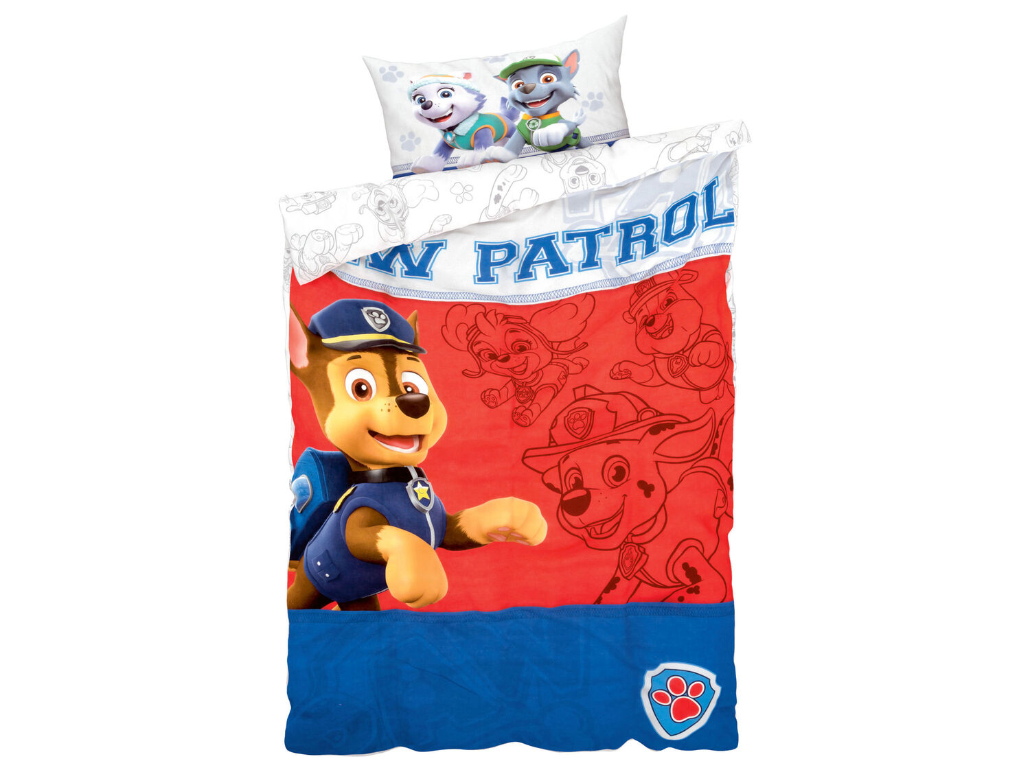 Parure copripiumino per bambini Hello Kitty, Minions, Miraculous, Paw Patrol, Peppa ...