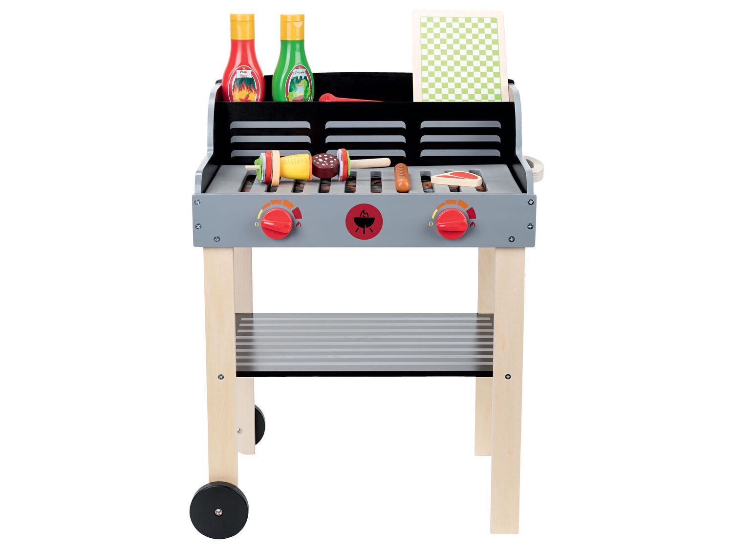 Bancarella negozio o barbecue giocattolo in legno , le prix 34.99 €
- ...