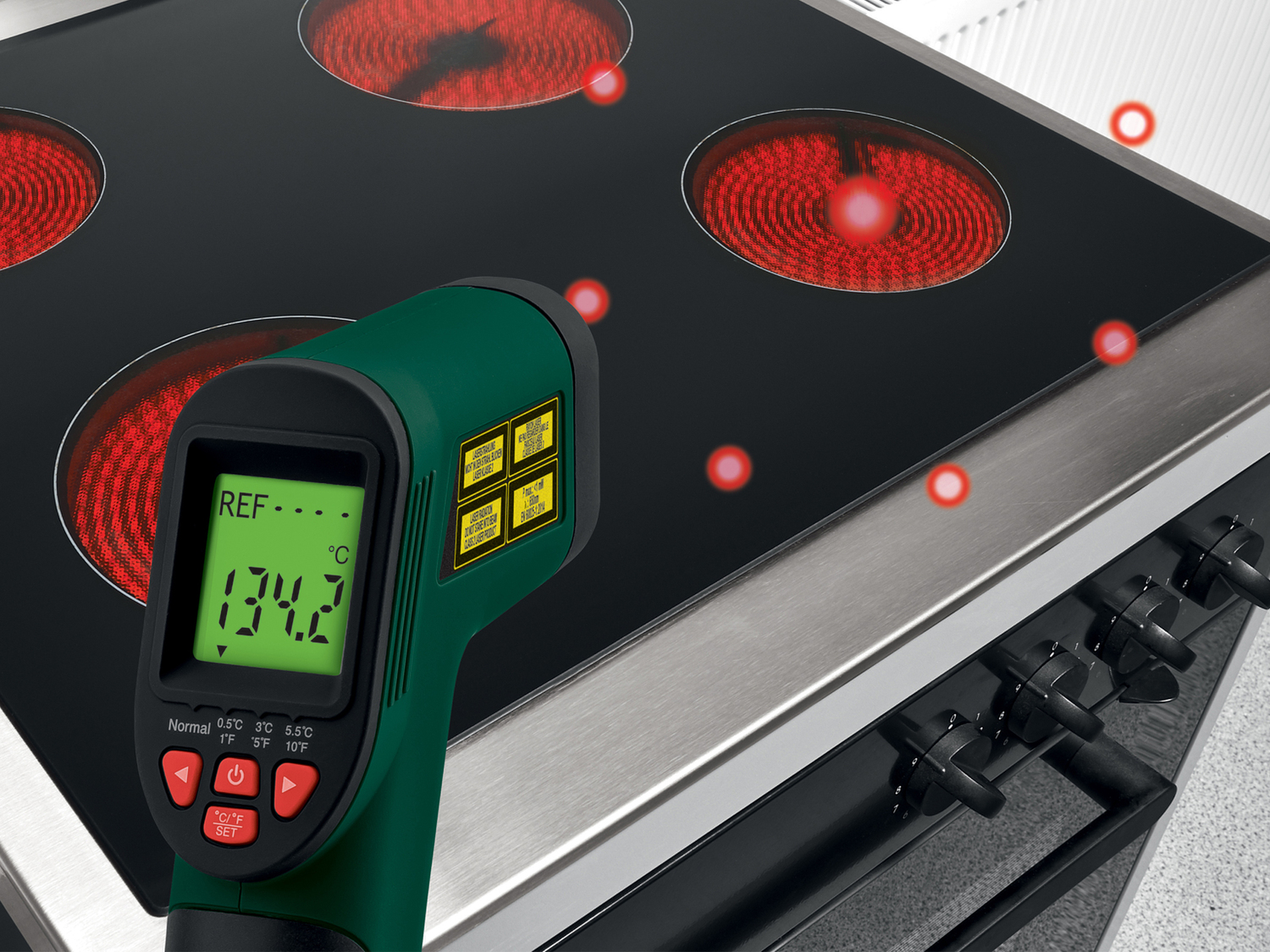 Misuratore di temperatura ad infrarossi Parkside, prezzo 16.99 € 
- Laser a 8 ...
