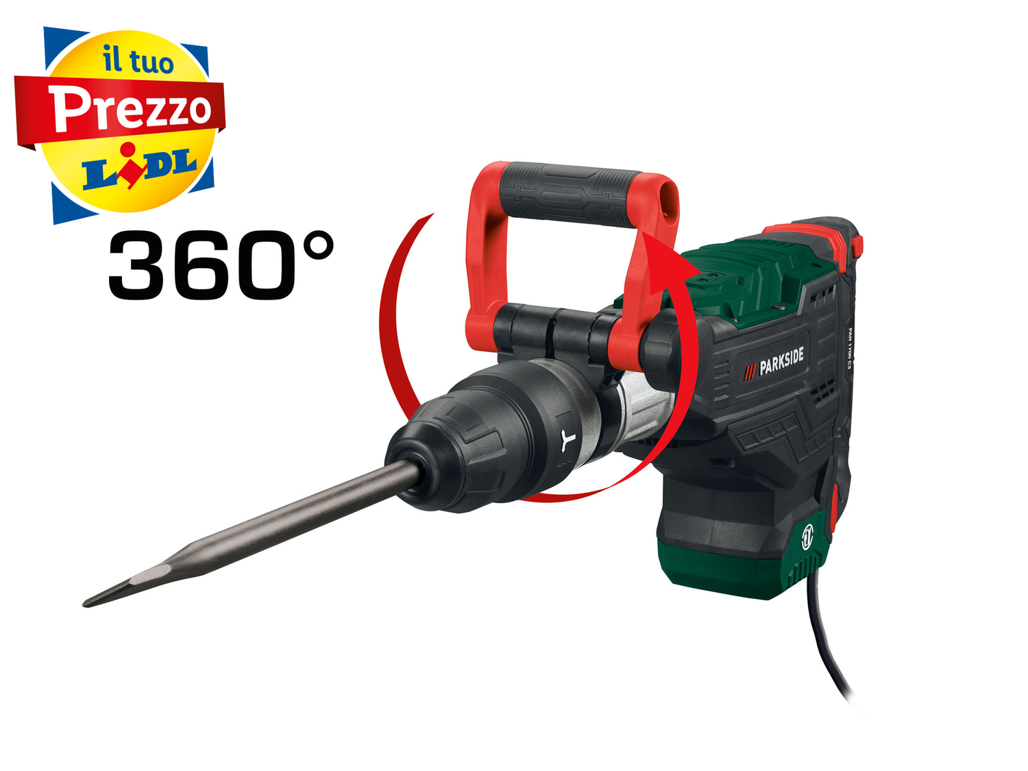 Martello demolitore Parkside PAH 1700 C3 SDS, prezzo 119.00 €
- Forza di percussione ...