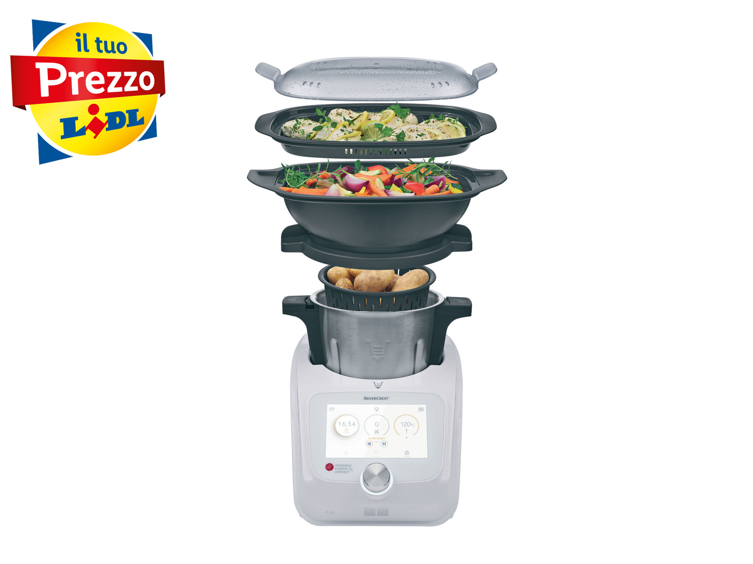 Robot da cucina multifunzione Monsieur Cuisine Connect Silvercrest, prezzo 349.00 ...