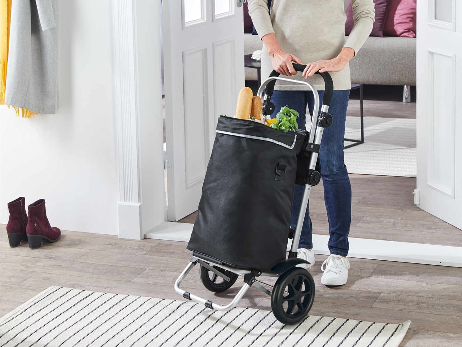 Trolley portaspesa Top-move-var, prezzo 29.99 €
- Con due rotelle grandi ...