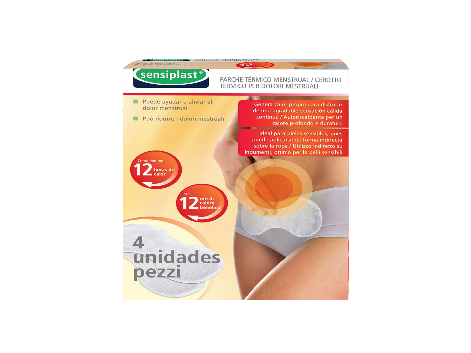 Fascia termica, cerotti termici XXL o cerotti termici per dolori mestruali Sensiplast, ...