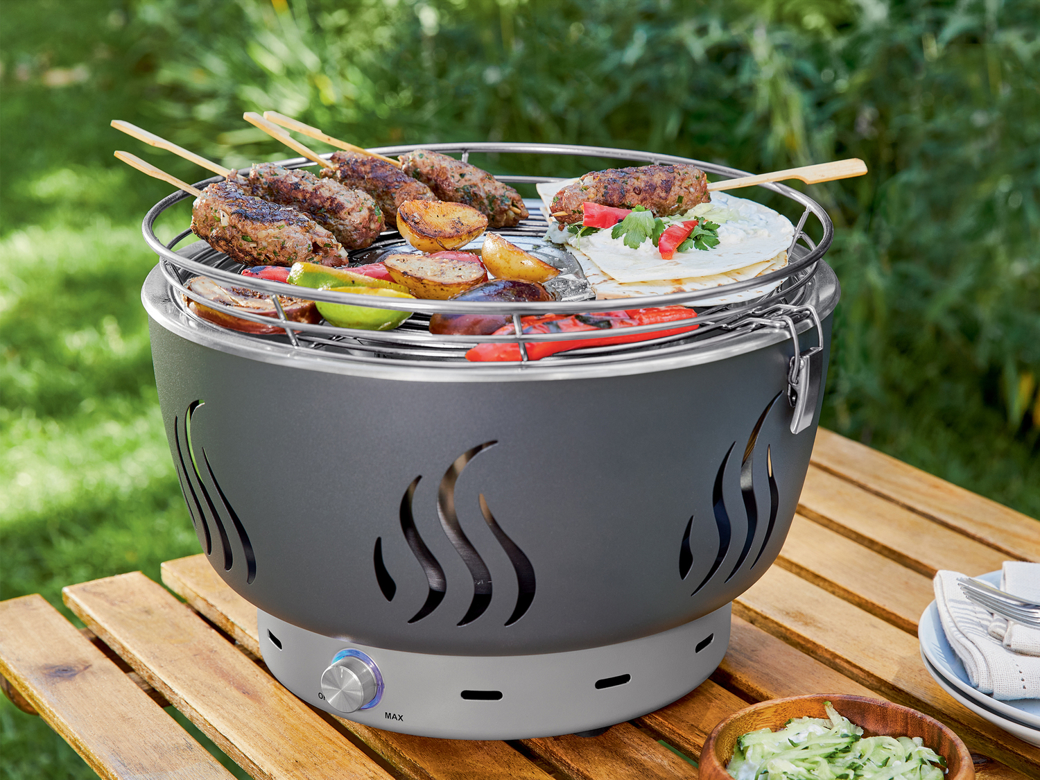 Barbecue ventilato da tavolo Tuv-sud-gs, prezzo 49.00 €
- Intensità di aerazione ...