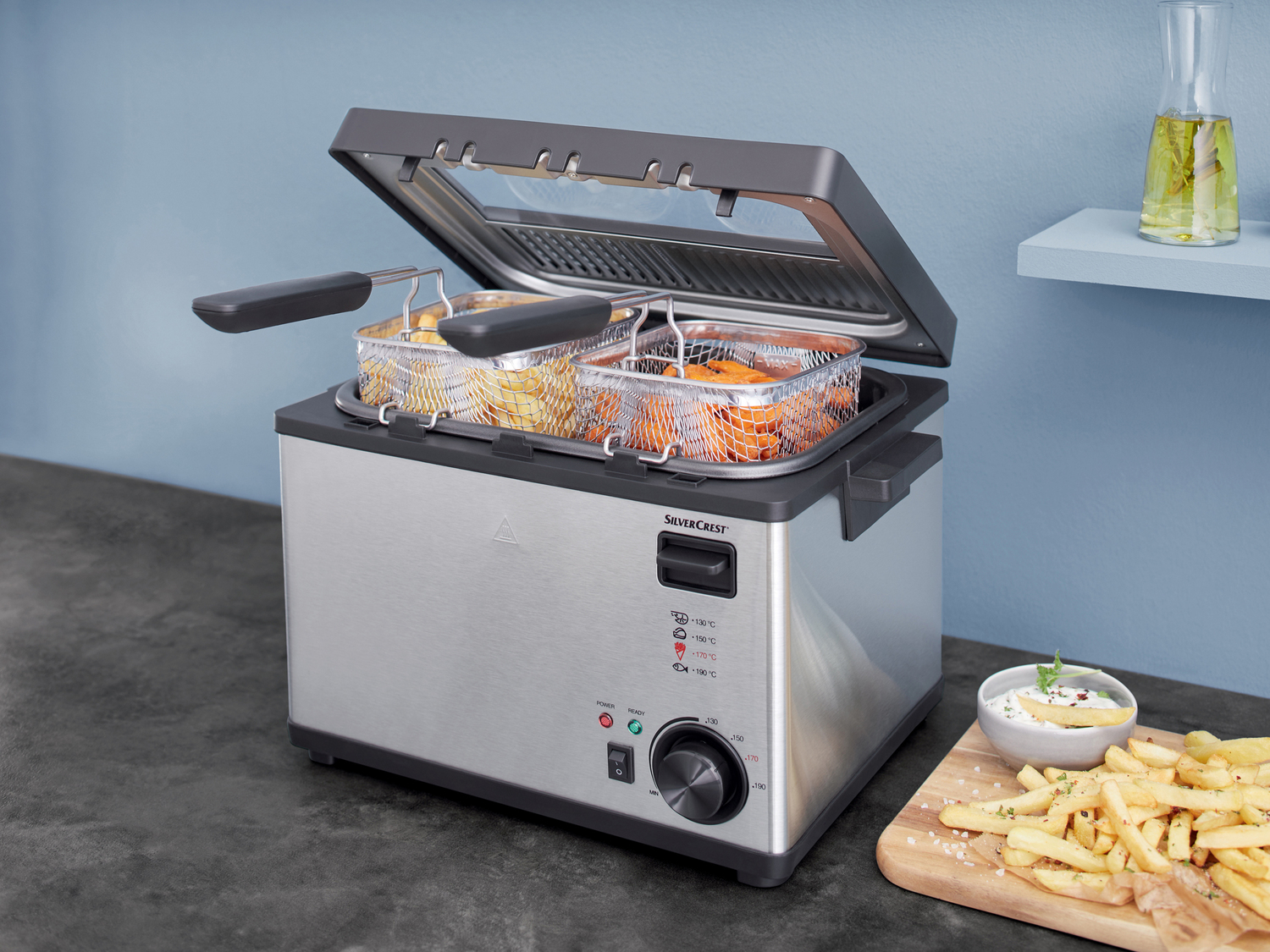 Friggitrice Silvercrest Kitchen Tools, prezzo 39.99 €
- Con 3 cestelli ...