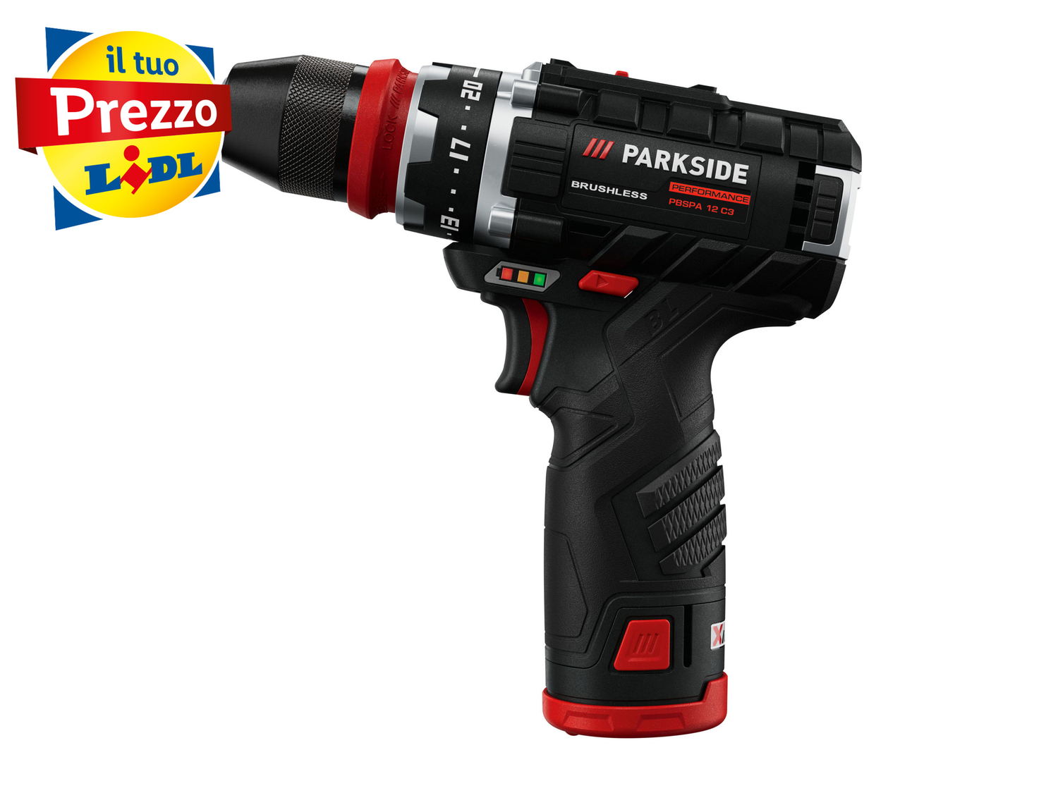 Set trapano avvitatore ricaricabile Parkside, prezzo 69.00 €
- Motore ...