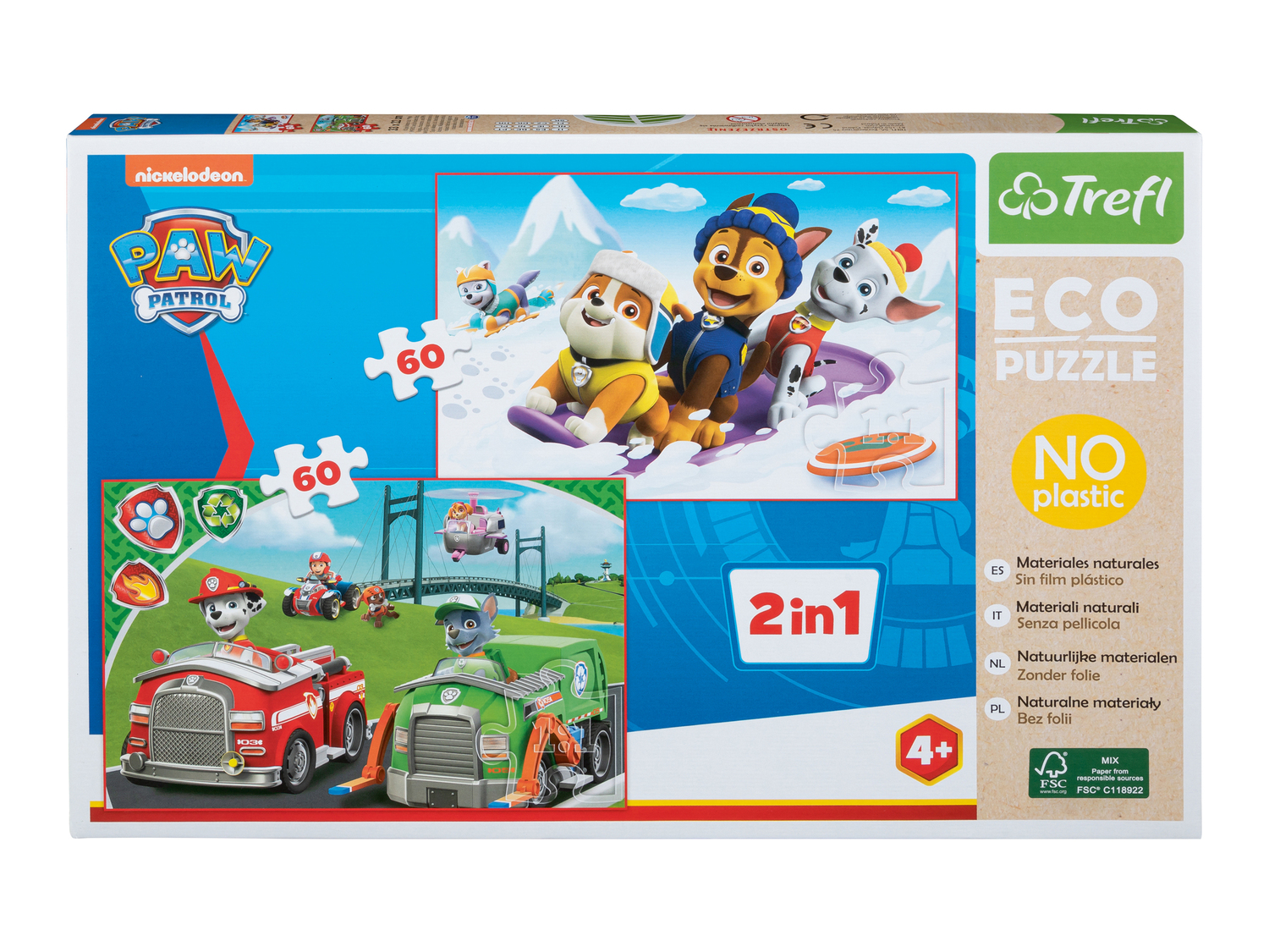 Puzzle 2 in 1 Avengers, Peppa Pig, Sam il Pompiere, Paw Patrol Trefl, prezzo 3.49 ...