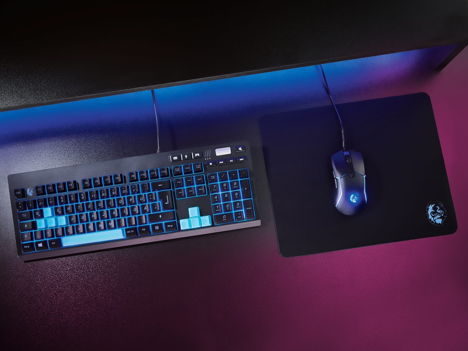 Set mouse, tastiera e tappetino per gaming Silvercrest, prezzo 39.99 € ...