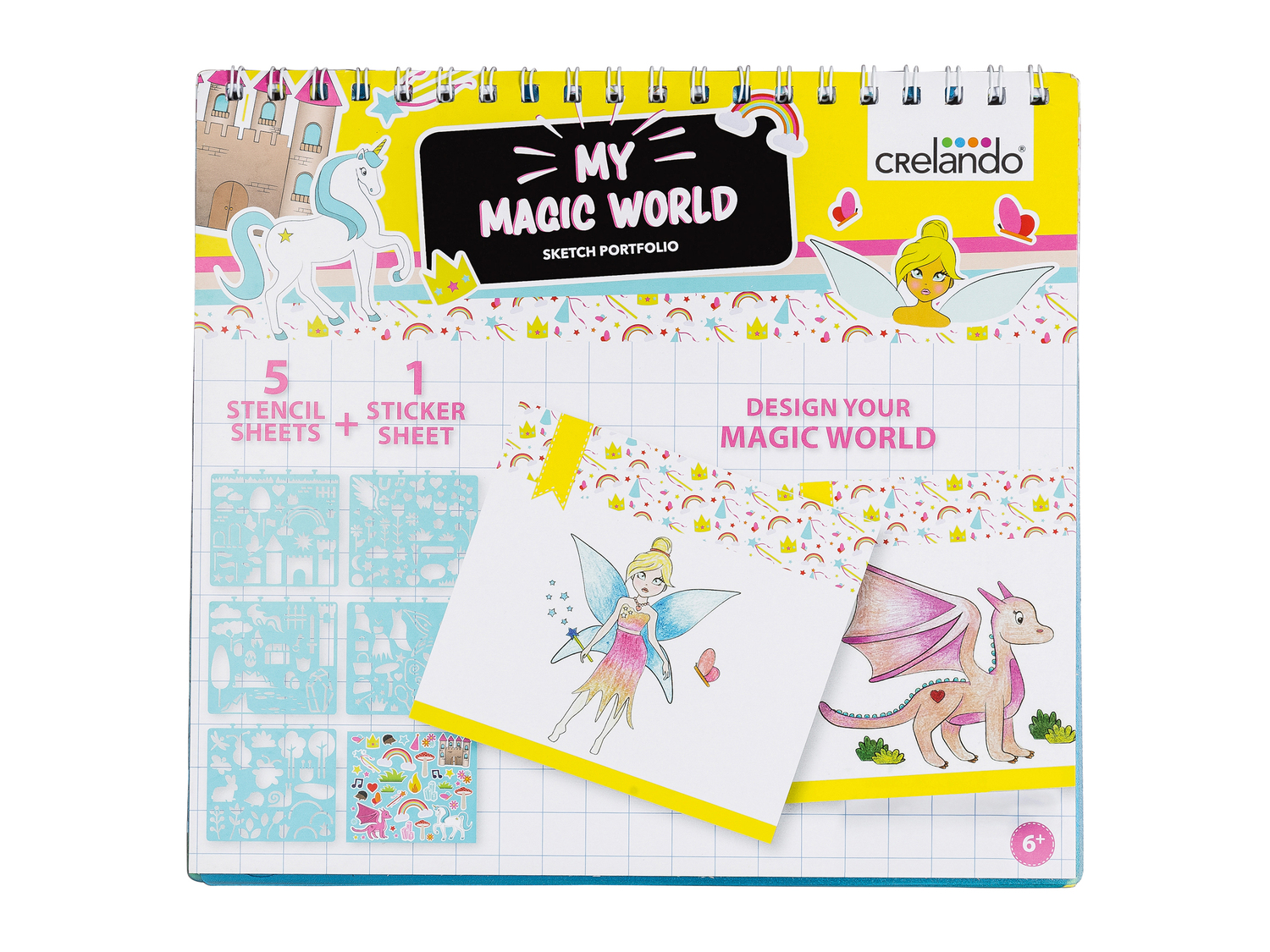 Libro con sagome da disegno Crelando, le prix 3.99 €
- 1 blocco per ...