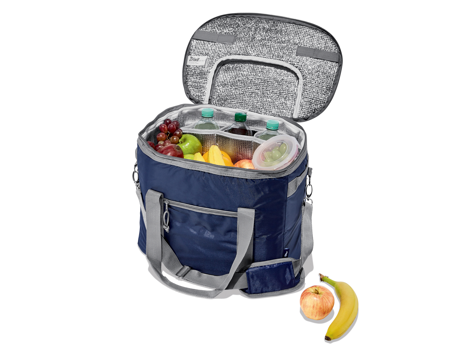 Borsa termica Crivit, prezzo 9.99 €
35 L
- Con alloggiamento rimovibile ...