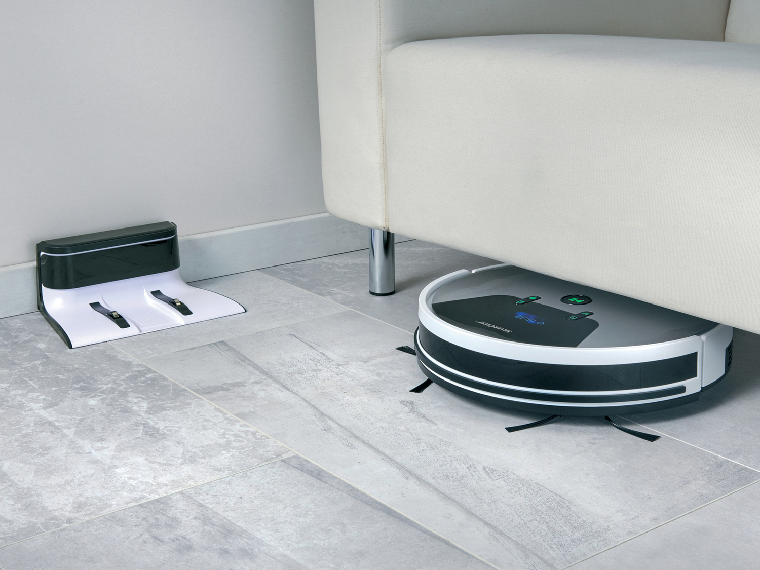 Robot aspirapolvere Silvercrest, prezzo 159.00 €
Compatibile con l’app LIDL ...