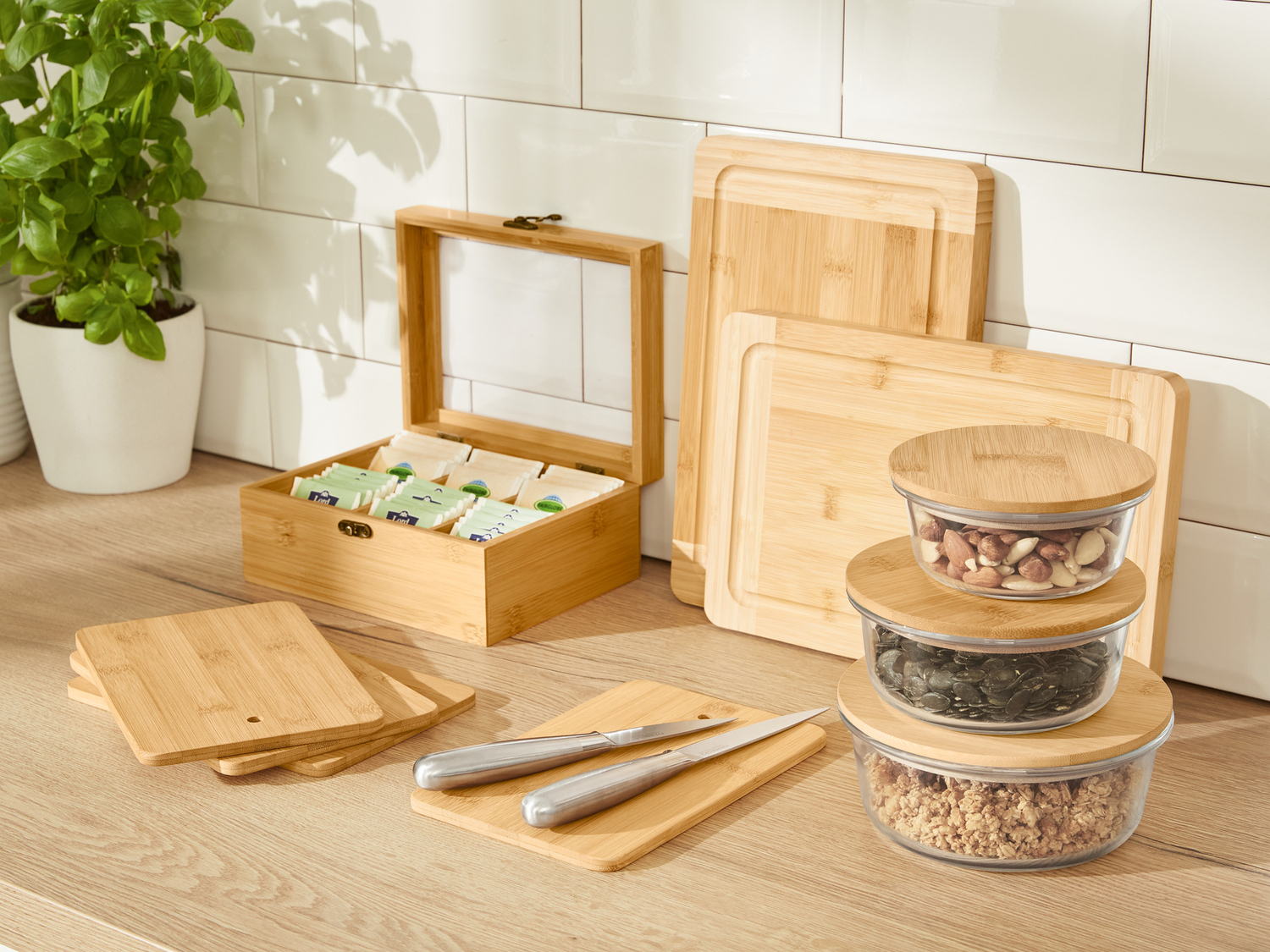 Taglieri da cucina o contenitore per tè in bambù Ernesto, prezzo 4.99 € ...