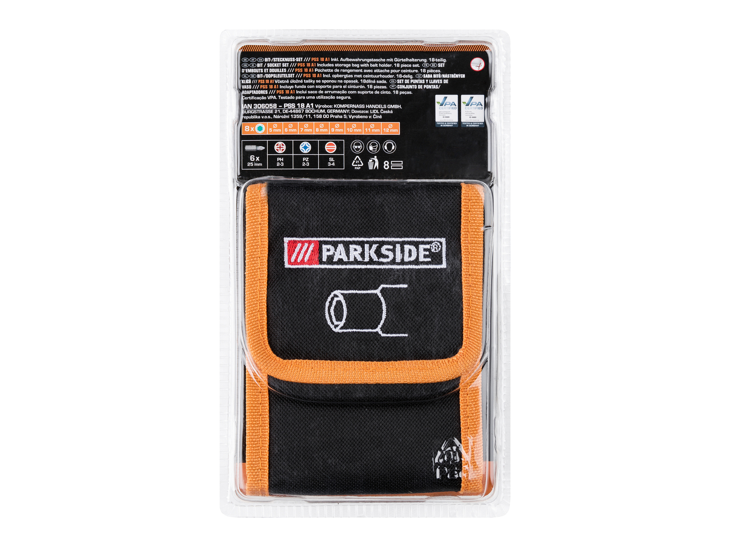 Set bit e bussole Parkside, prezzo 7.99 €
18 pezzi
- Inclusa custodia ...